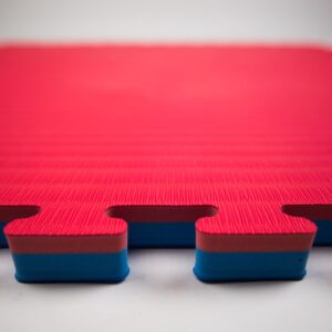 Niebiesko Czerwona Mata Puzzle do Karate 2,5 cm PREMIUM